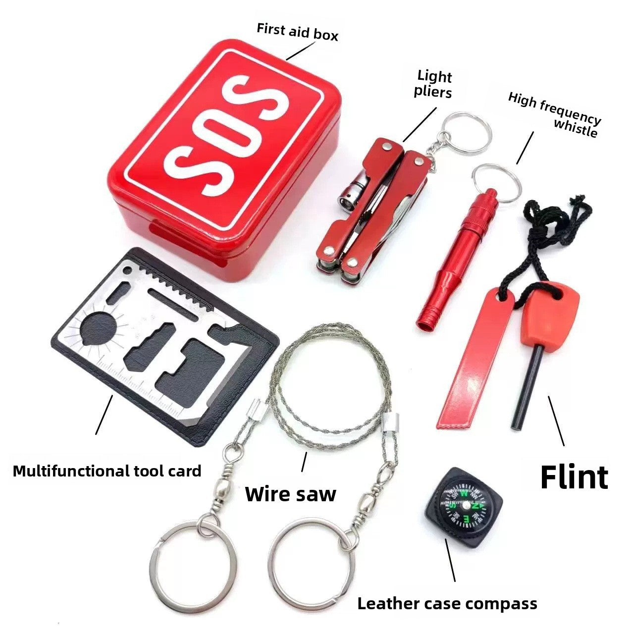 Tool metal storage box emergency kit