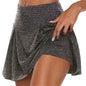 Summer Women Sprints Tennis Dance Fitness Short Skirts Quick Drying Solid Female Lining High Waist Mini Skirts Shorts DF4987