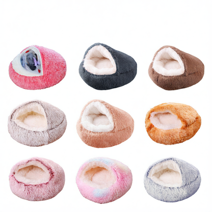 Winter two-in-one super semi-enclosed pet bed