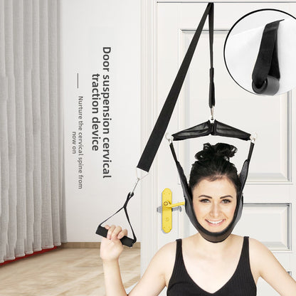 Portable cervical traction device