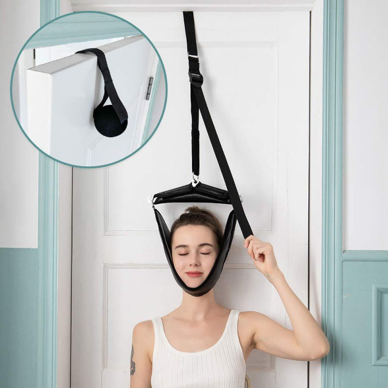 Portable cervical traction device