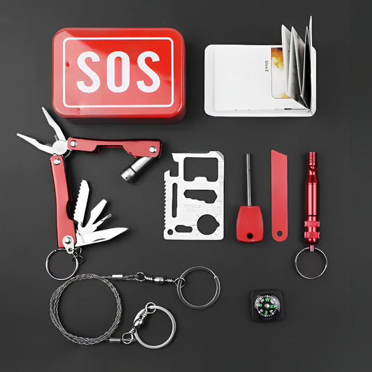 Tool metal storage box emergency kit