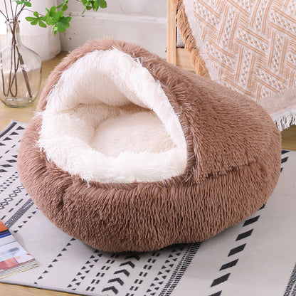 Winter two-in-one super semi-enclosed pet bed
