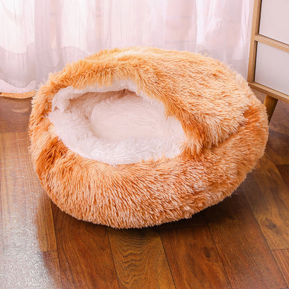 Winter two-in-one super semi-enclosed pet bed
