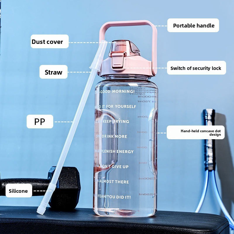 Sports Cup with Straw Scale