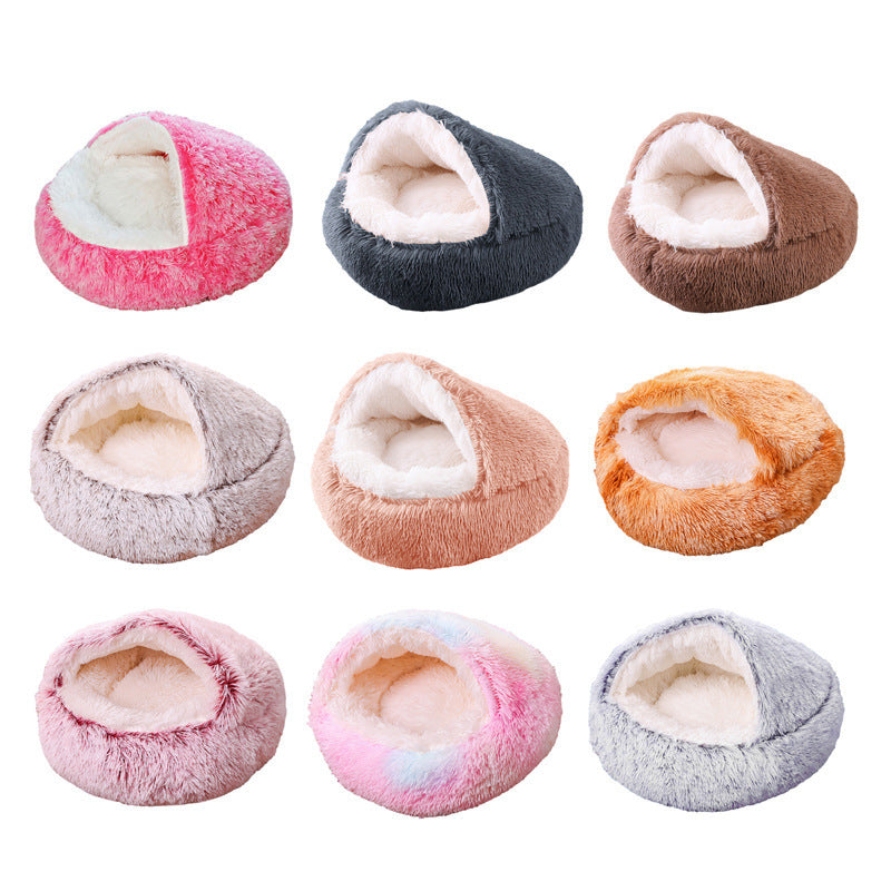 Winter two-in-one super semi-enclosed pet bed