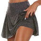 Summer Women Sprints Tennis Dance Fitness Short Skirts Quick Drying Solid Female Lining High Waist Mini Skirts Shorts DF4987
