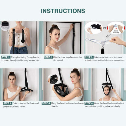 Portable cervical traction device